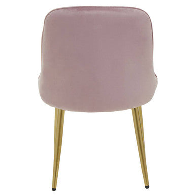 Dusky Pink Velvet Dining Chair | Demi