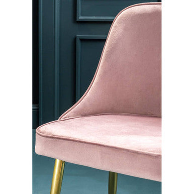 Dusky Pink Velvet Dining Chair | Demi