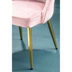 Dusky Pink Velvet Dining Chair | Demi