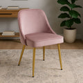 Dusky Pink Velvet Dining Chair | Demi