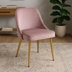 Dusky Pink Velvet Dining Chair | Demi
