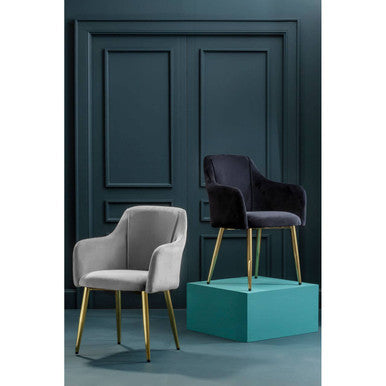 Grey Velvet Dining Chair | Darcy
