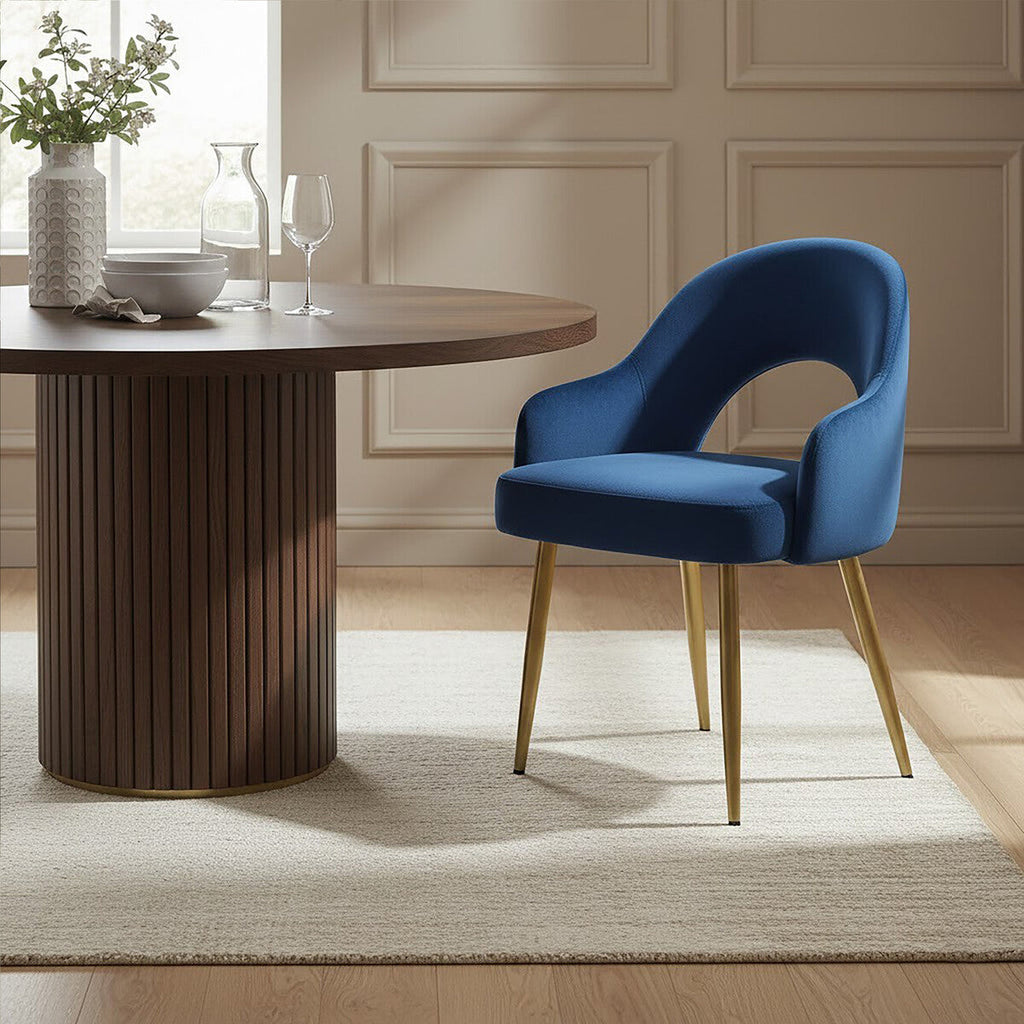 Midnight Blue Velvet Dining Chair | Dani