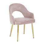 Dusky Pink Velvet Dining Chair | Dani