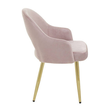 Dusky Pink Velvet Dining Chair | Dani