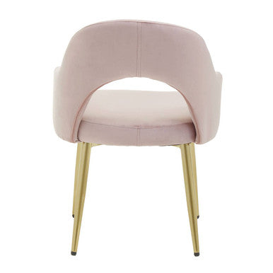 Dusky Pink Velvet Dining Chair | Dani