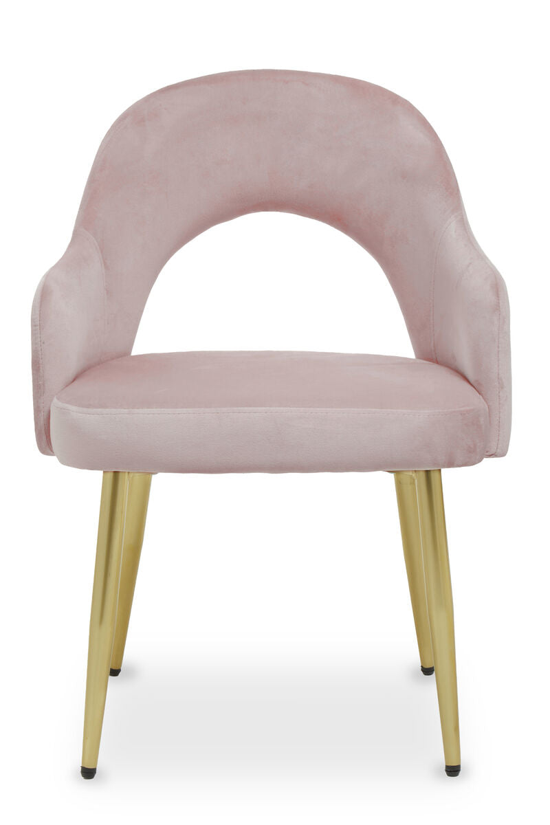 Dusky Pink Velvet Dining Chair | Dani