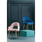 Dusky Pink Velvet Dining Chair | Dani