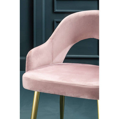Dusky Pink Velvet Dining Chair | Dani