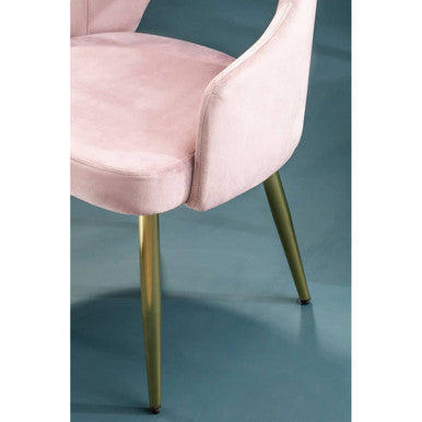 Dusky Pink Velvet Dining Chair | Dani