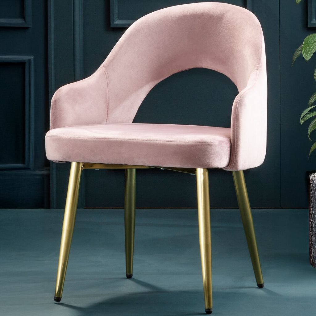 Dusky Pink Velvet Dining Chair | Dani