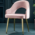 Dusky Pink Velvet Dining Chair | Dani