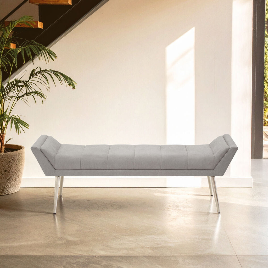 Grey Bench with Angular Base | Gilden