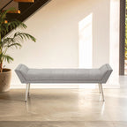 Grey Bench with Angular Base | Gilden