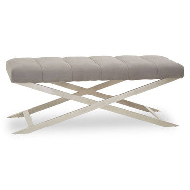 Grey Bench with Cross Base | Gilden