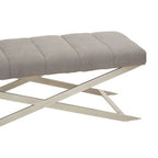 Grey Bench with Cross Base | Gilden