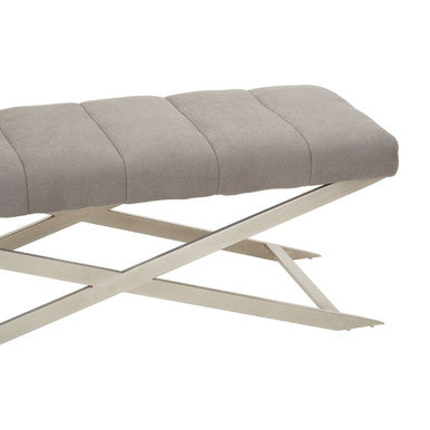 Grey Bench with Cross Base | Gilden