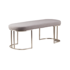 Grey Bench with Curved Base | Gilden