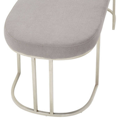 Grey Bench with Curved Base | Gilden