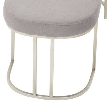 Grey Bench with Curved Base | Gilden