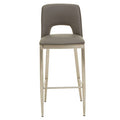 Grey Leather Effect Bar Chair | Gilden