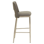Grey Leather Effect Bar Chair | Gilden