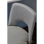 Grey Leather Effect Bar Chair | Gilden