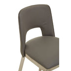 Grey Leather Effect Bar Chair | Gilden