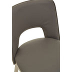 Grey Leather Effect Bar Chair | Gilden