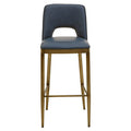 Blue Leather Effect Bar Chair | Gilden