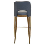 Blue Leather Effect Bar Chair | Gilden