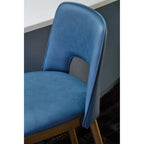 Blue Leather Effect Bar Chair | Gilden