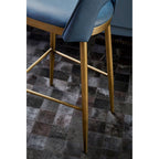 Blue Leather Effect Bar Chair | Gilden