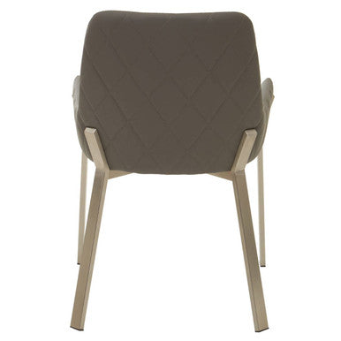 Grey Faux Leather Dining Chair | Gilden