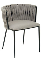 Grey Dining Chair with Woven Back | Gilden