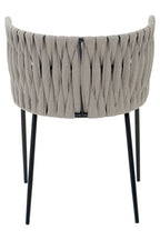 Grey Dining Chair with Woven Back | Gilden