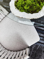 Grey Dining Chair with Woven Back | Gilden