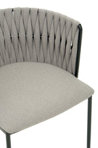 Grey Dining Chair with Woven Back | Gilden