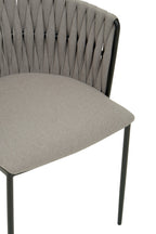 Grey Dining Chair with Woven Back | Gilden