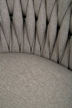 Grey Dining Chair with Woven Back | Gilden