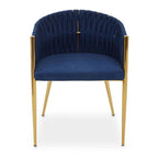 Blue Dining Chair with Woven Back | Gilden