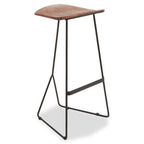 Acacia Wood with Black Frame Bar Stool | Nandri