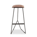 Acacia Wood with Black Frame Bar Stool | Nandri