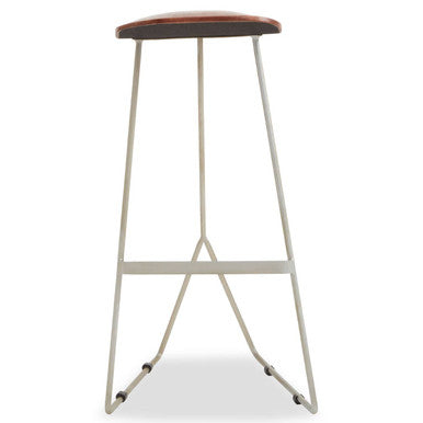 Acacia Wood with Antique Silver Frame Bar Stool | Nandri