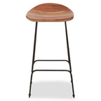 Acacia Wood and Black Frame Bar Stool | Nandri