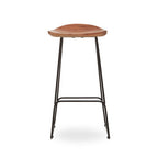 Acacia Wood and Black Frame Bar Stool | Nandri