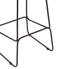 Acacia Wood and Black Frame Bar Stool | Nandri