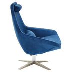 Navy Velvet Swivel Lounge Chair | Kalo