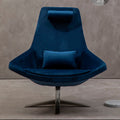 Navy Velvet Swivel Lounge Chair | Kalo