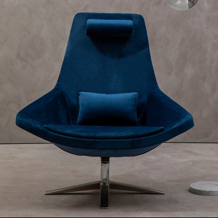 Navy Velvet Swivel Lounge Chair | Kalo